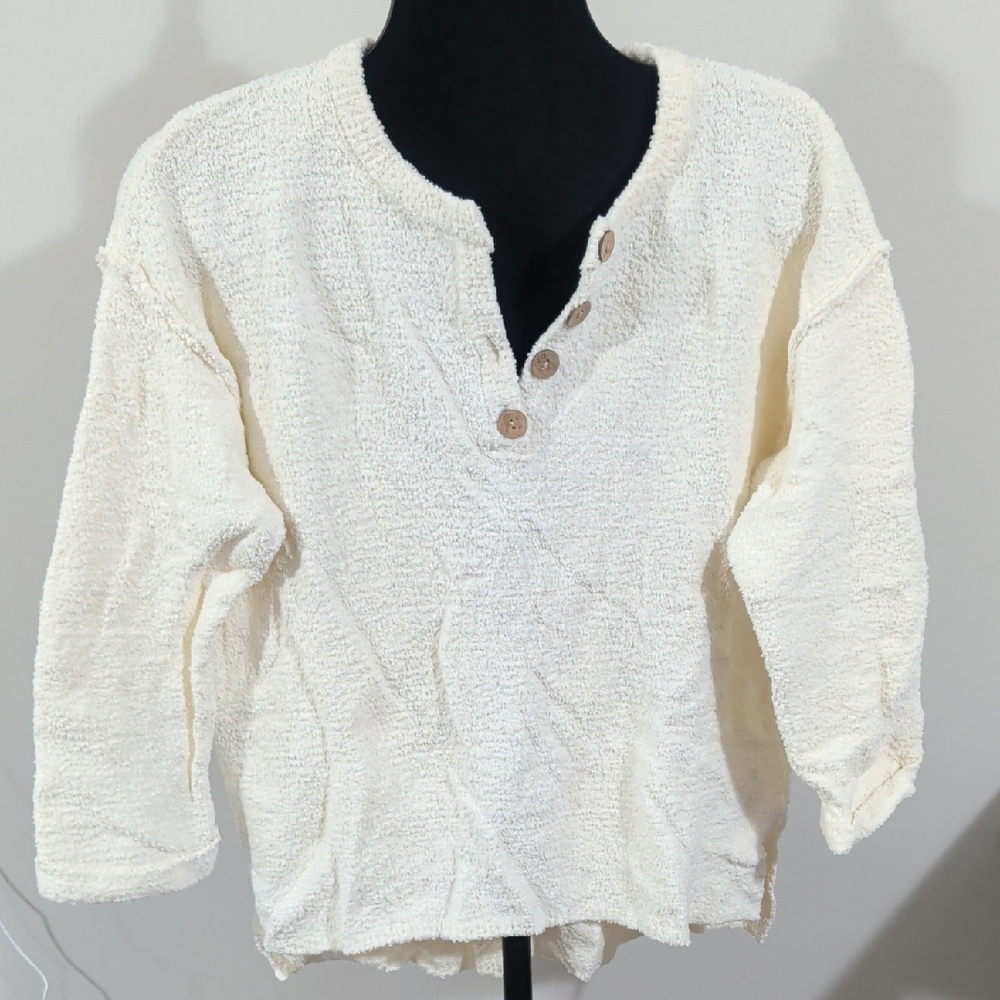 Pink Lily Cream Sweater
